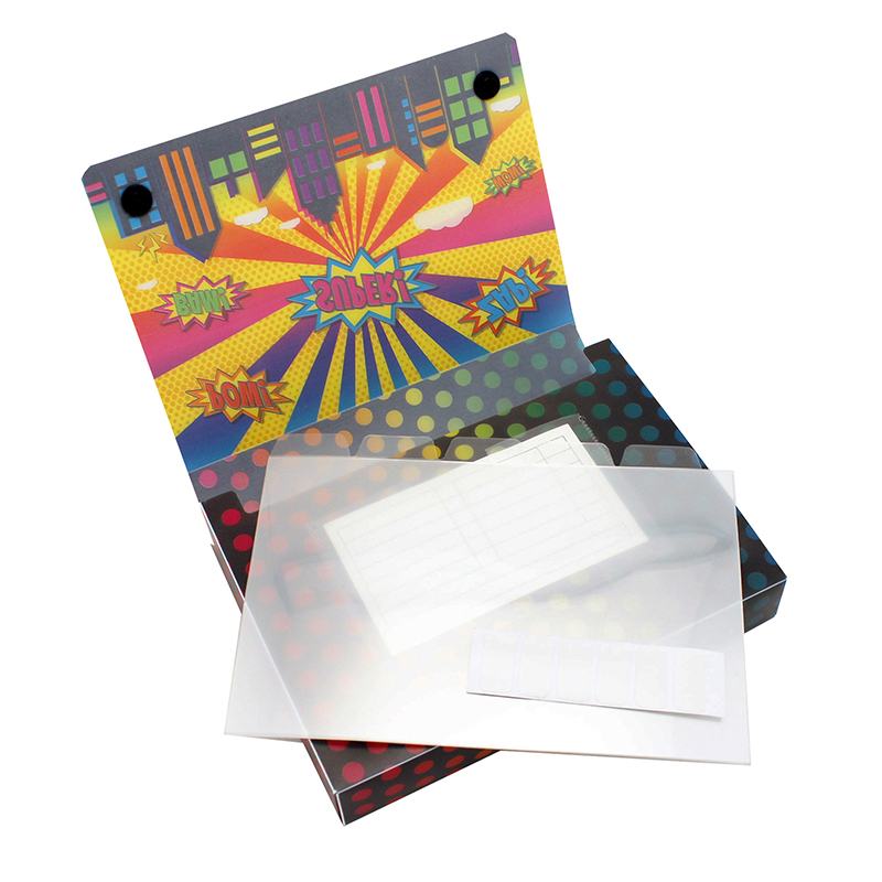 5 Pk Index Card Holder Superheroes