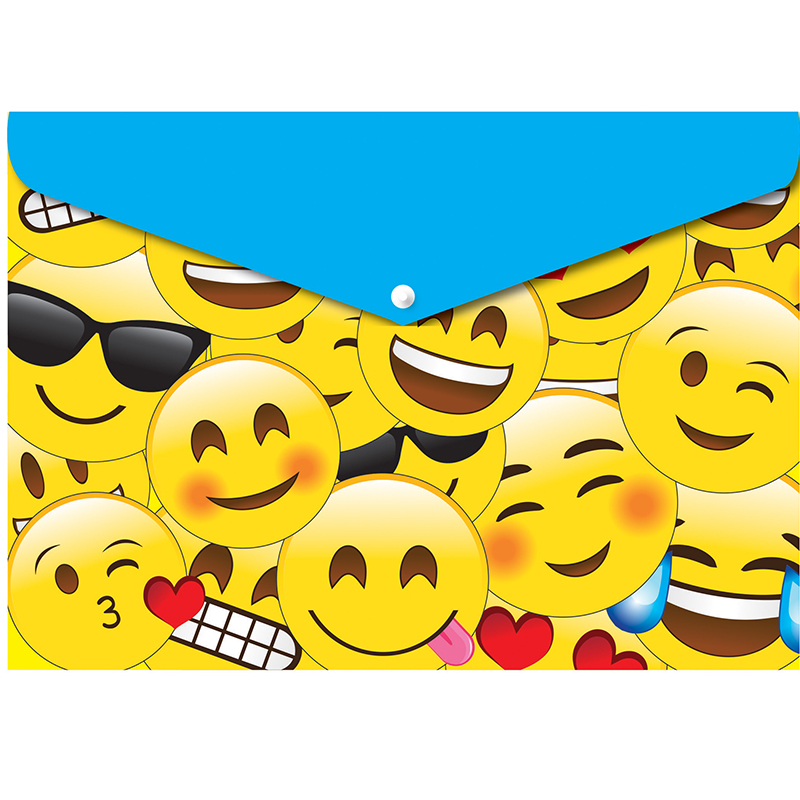 6 Pk Folder W/ Snap 95x13 Emojis
