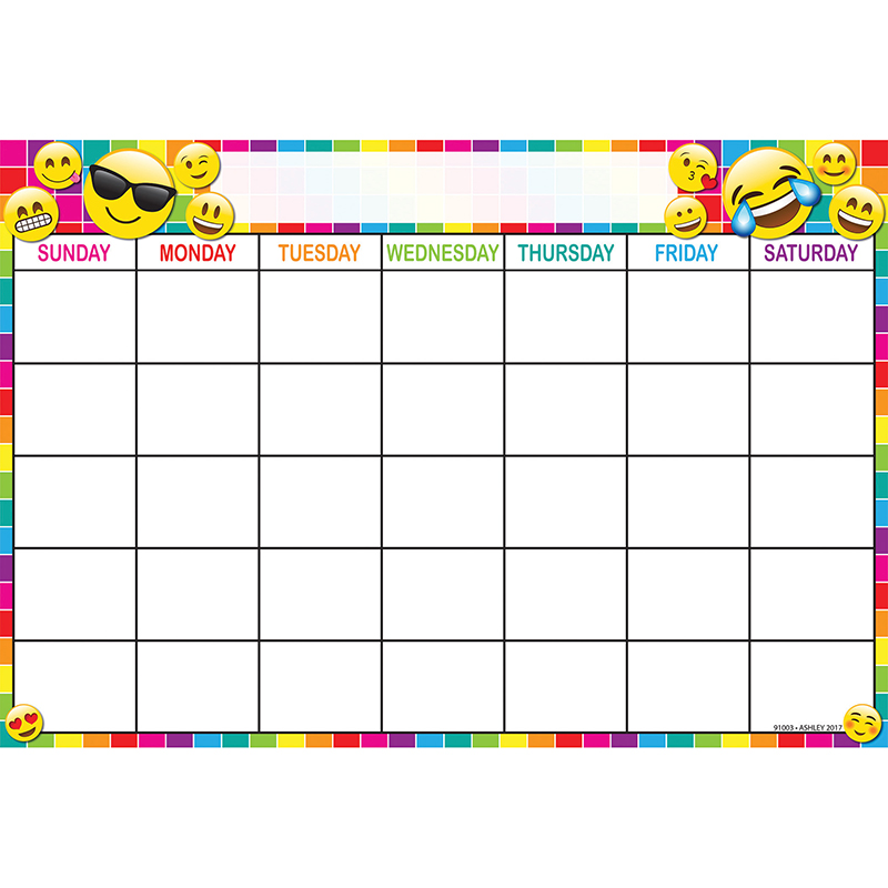 Emoji Calendar 13x19 Smart Chart