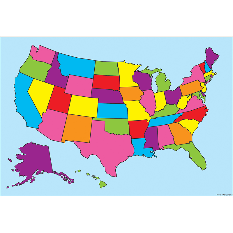 Us Map 13x19 Smart Poly Chart