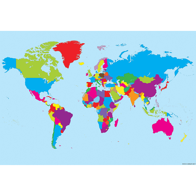 World Map 13x19 Smart Poly Chart