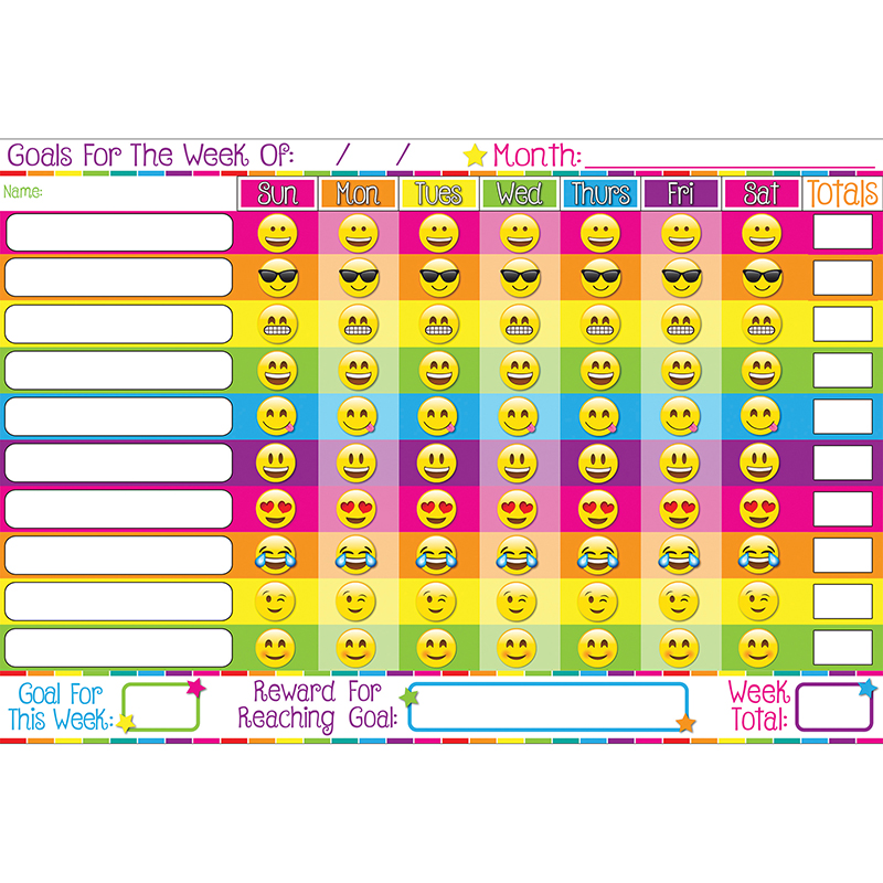 Emoji Goals 13x19 Smart Poly Chart