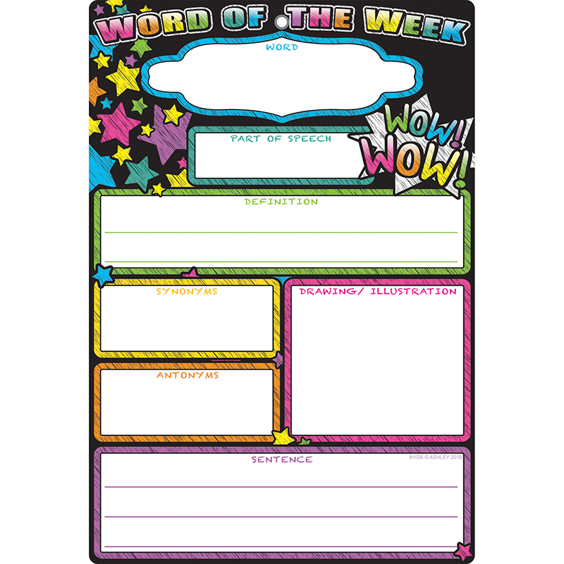 Smart Word Of The Week Chart 13x19
