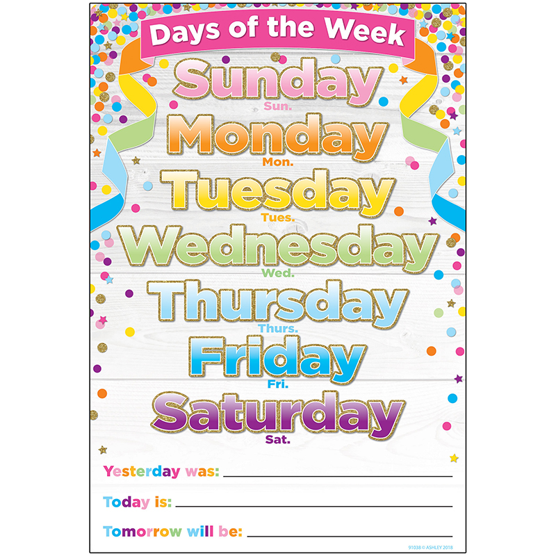 Smart Confetti Days The Week Chart