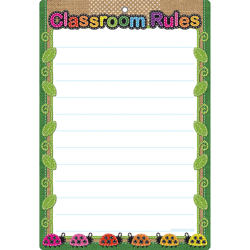 Smart Burlap Stitched Clssroom Rule