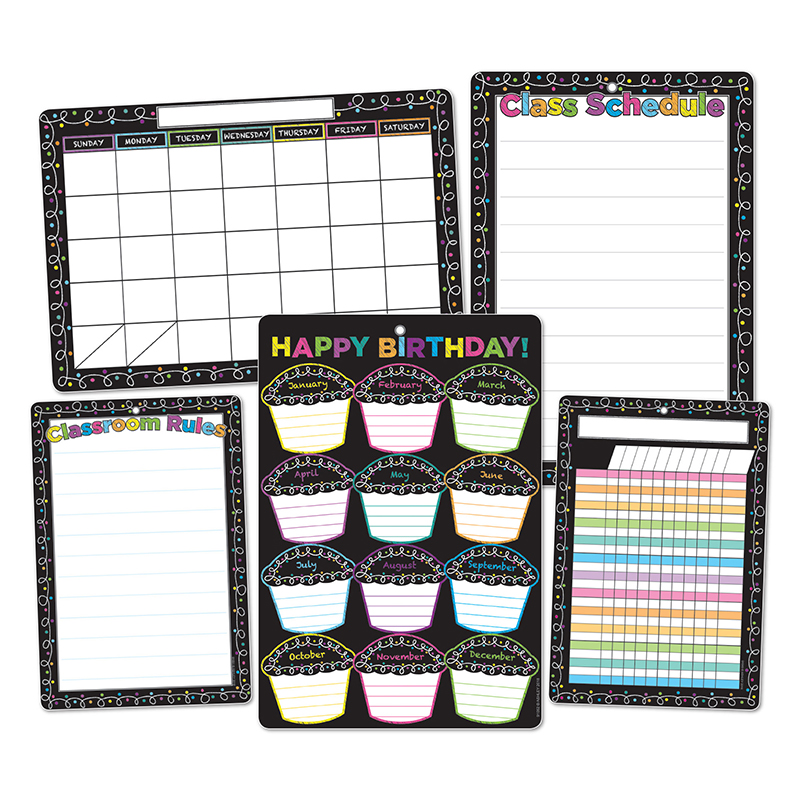 5pk Chalk Dots W/ Loops Class Chrts