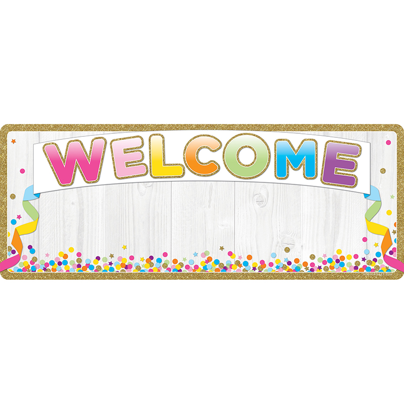Smart Poly Welcome Banner Confetti