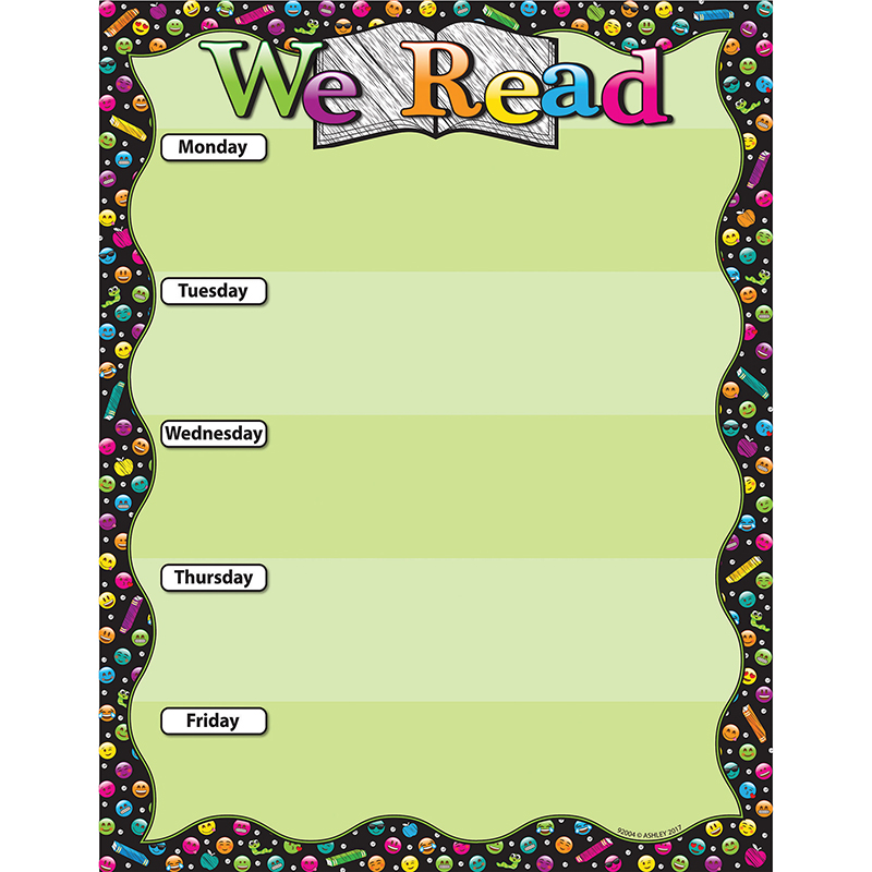 We Read Emoji 17x22 Smart Poly Cht