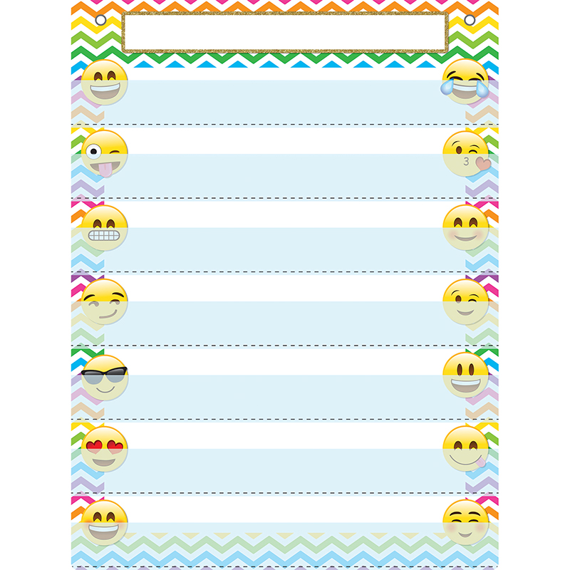 Pocket Chart 7 Pockets Emojis