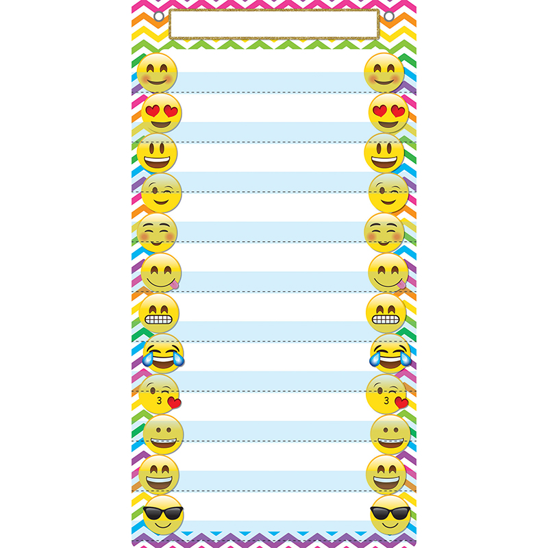 Pocket Chart 10 Pockets Sched Emoji