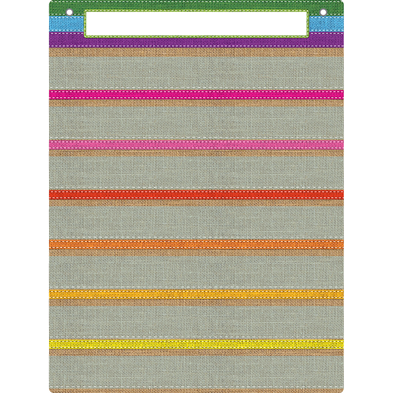 Pocket Chart 7 Pockets Burlap