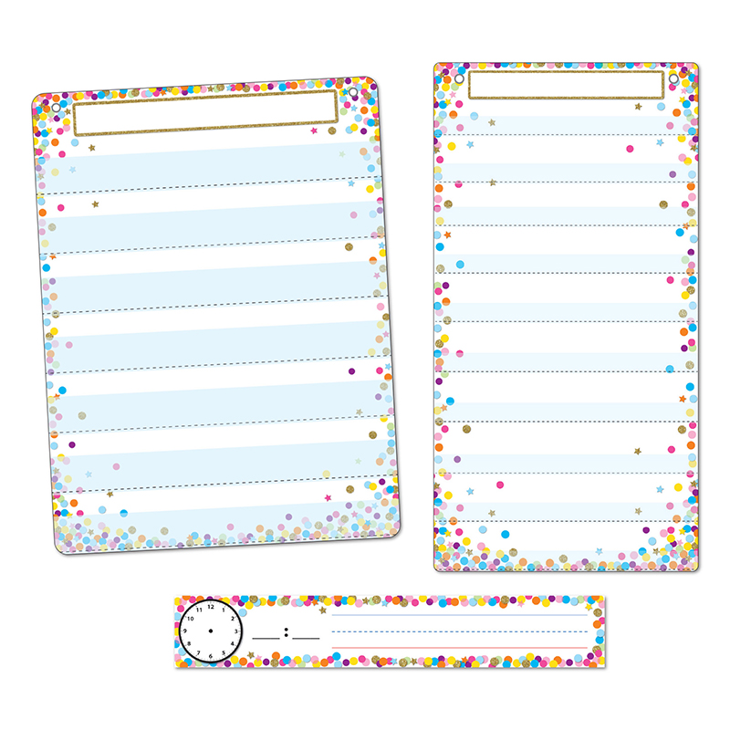 3pc Confetti Pocket Chart Set