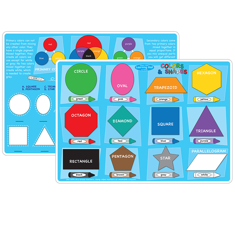 Colors&Hapes Learning Mat 2 Sided