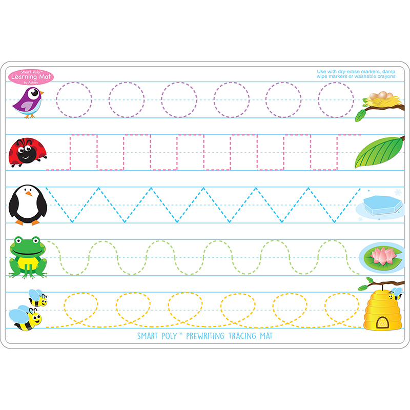 10pk Prewrite Shapes Mat 2 Side