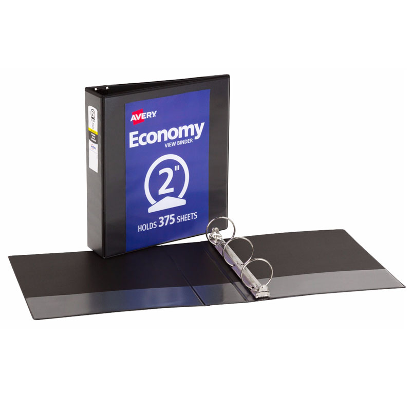 2in Capacity Black View Binder