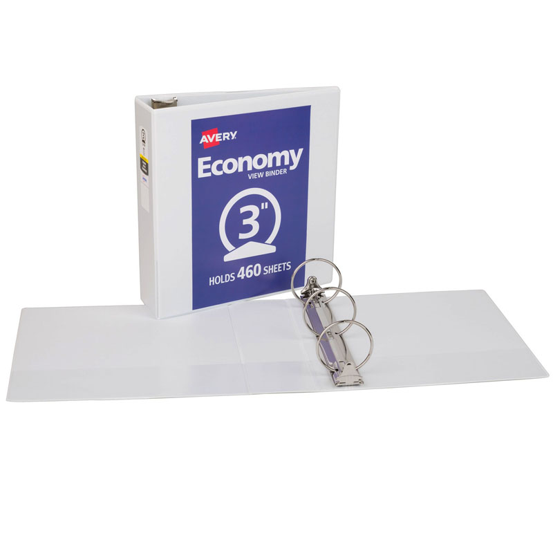 3in Capacity White View Binder