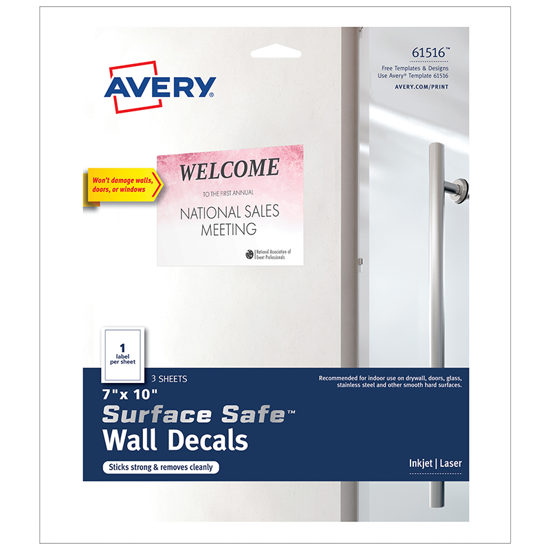 Surface Safe Wall Decals 7in X 10in