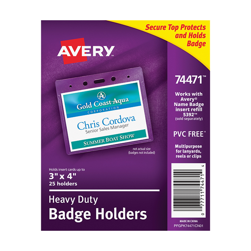 Secure Top Badge Holders Landscape