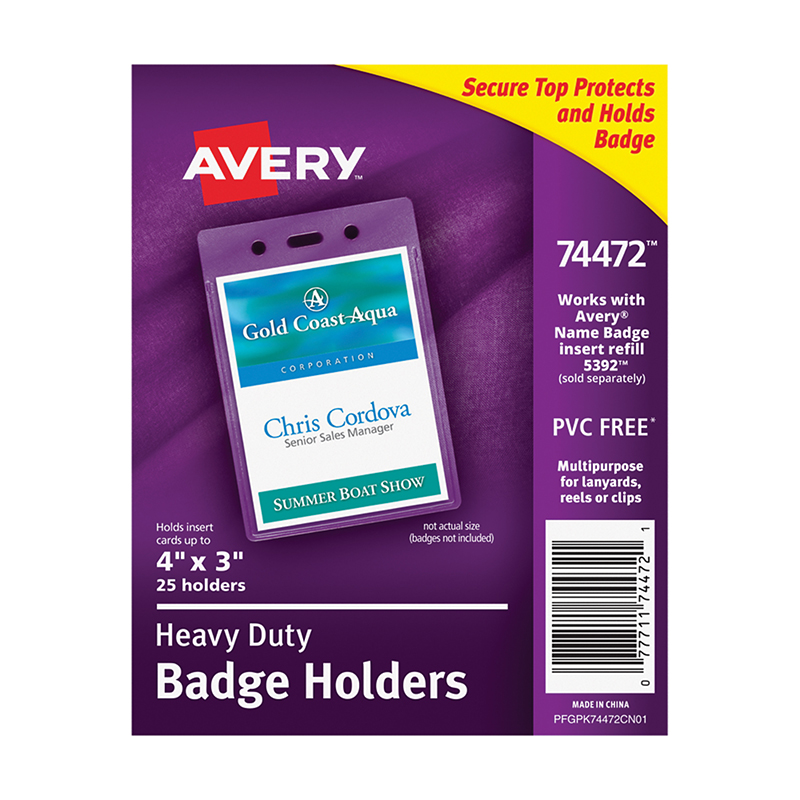 Secure Top Badge Holders Portrait