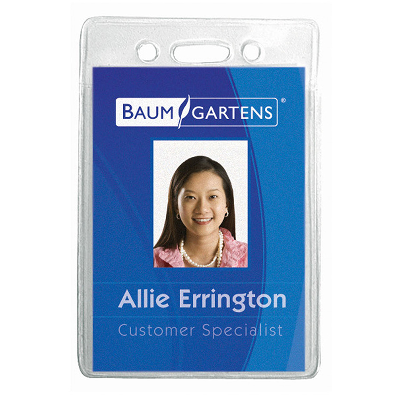 (4 Pk) Name Badge Holder Vertical