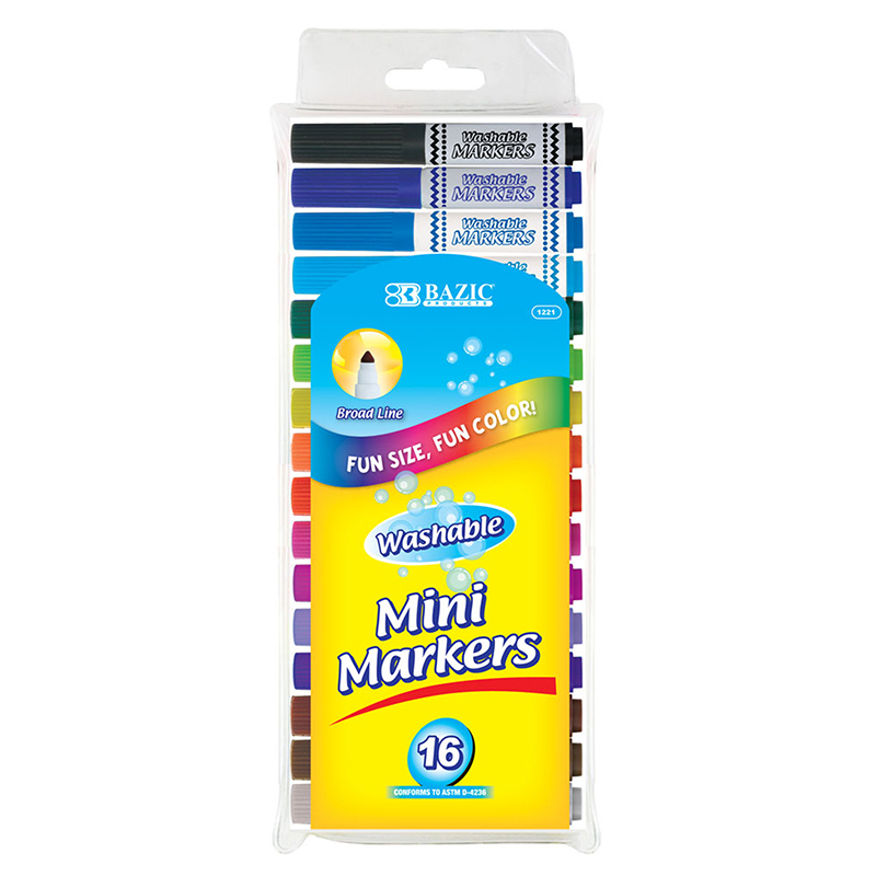 Washable Markers Mini 16 Colors
