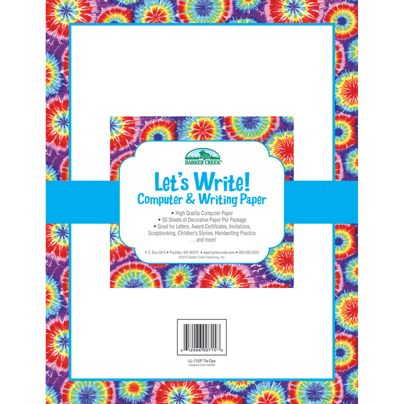 (4 Pk) Tie Dye Computer Paper 50 Ct