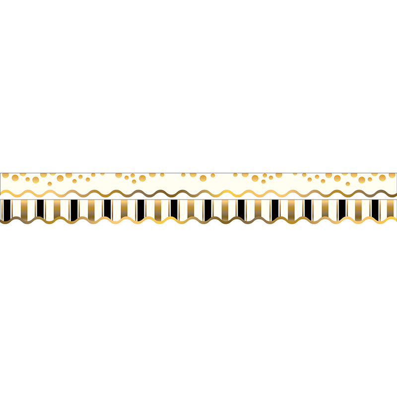 (6 Pk) Gold Coins Border Double