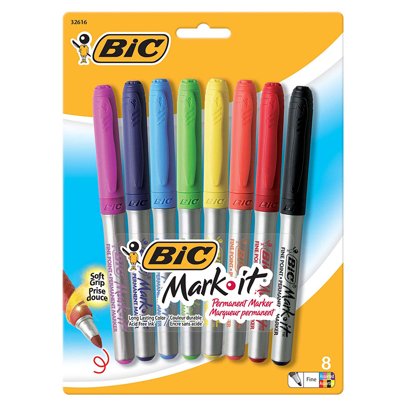 (6 Pk) Bic Mark It Permanent Mrkrs