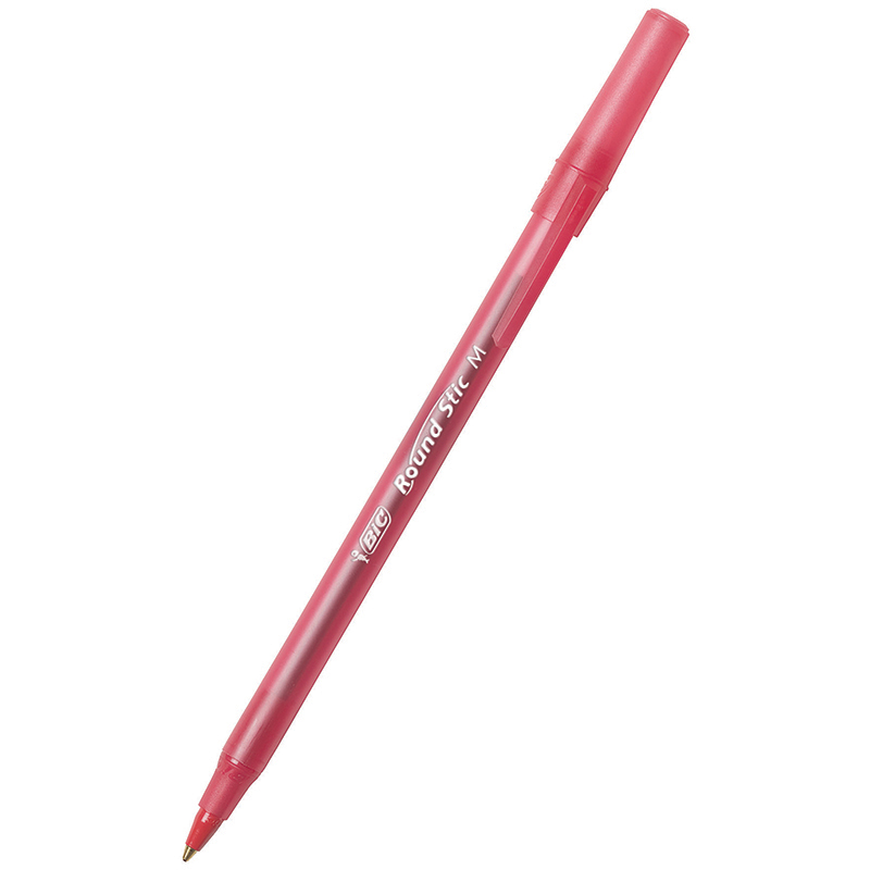 (12 Dz) Bic Stick Pens Medium Red