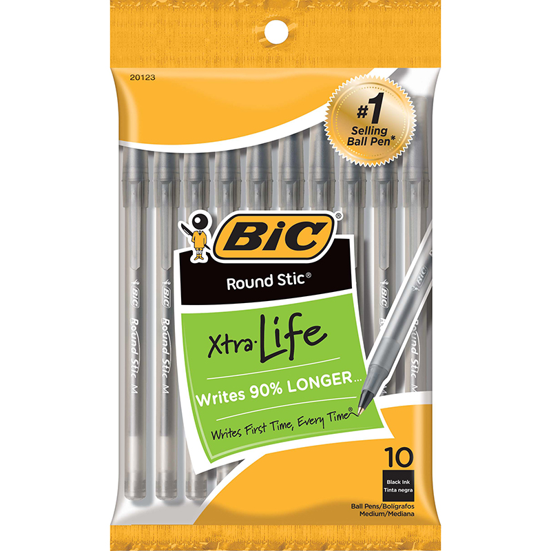 (12 Pk) Bic Round Stic Ballpoint