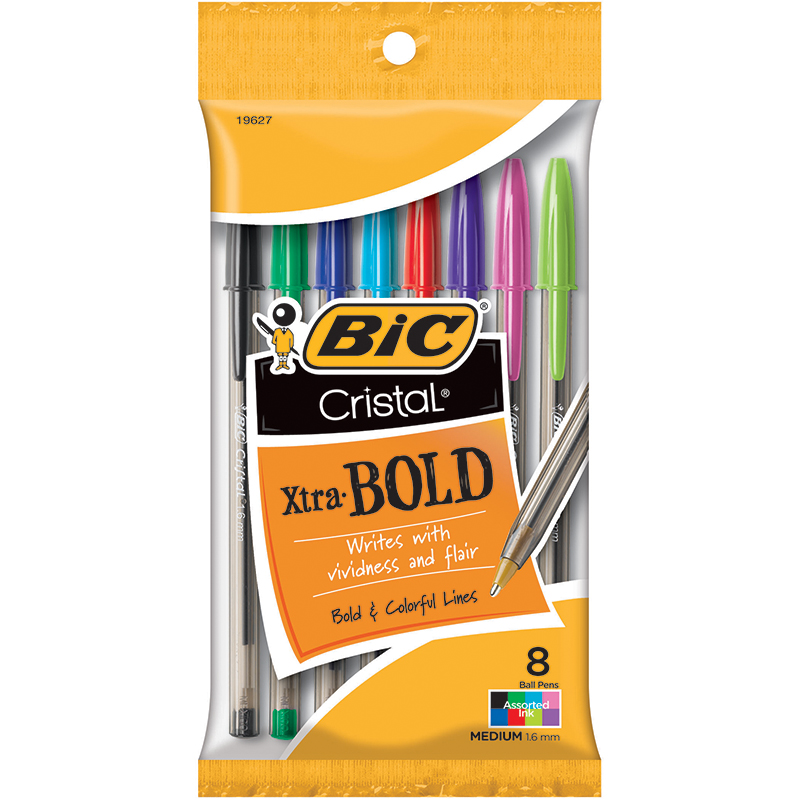 (12 Pk) Bic Cristal Xtra Bold 8 Per