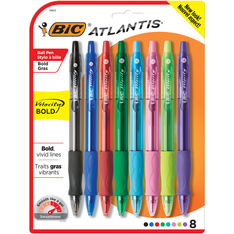 Bic Velocity Bold Pen 8pk Fashion