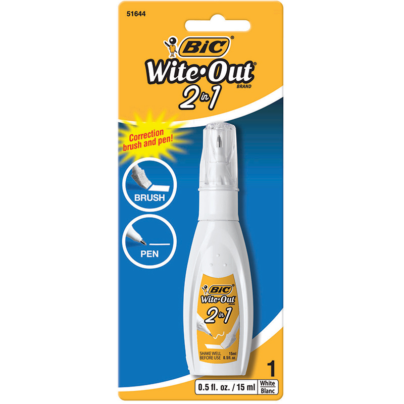 (6 Ea) Bic Wite Out 2 In 1