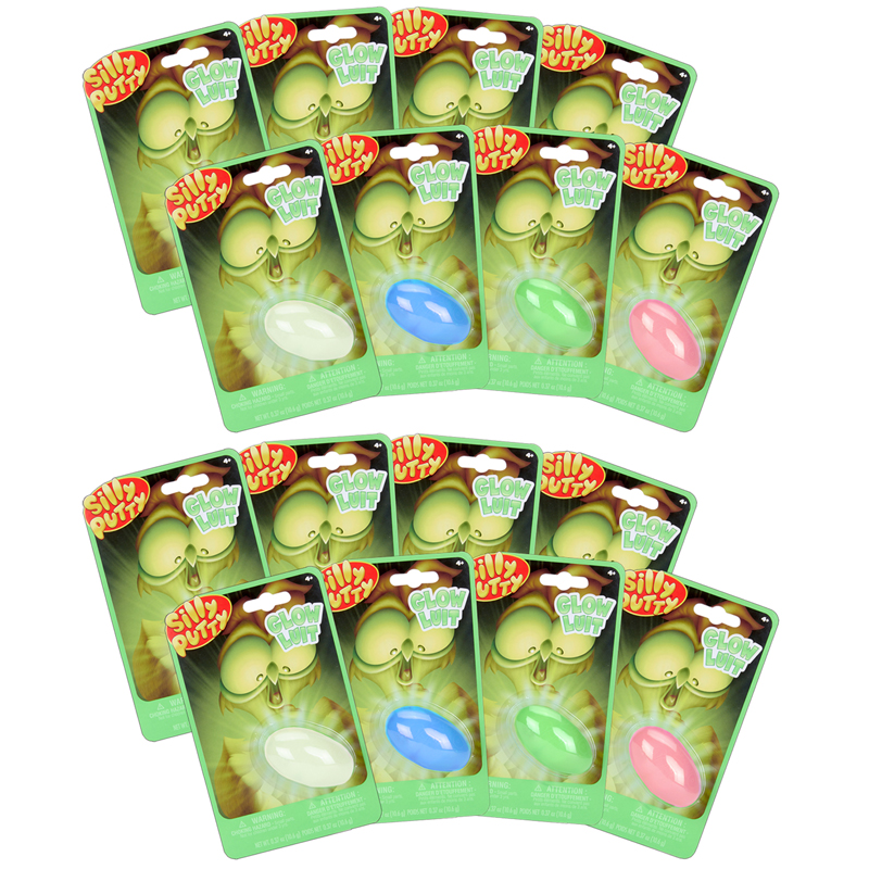 (16 Ea) Silly Putty Glow In The