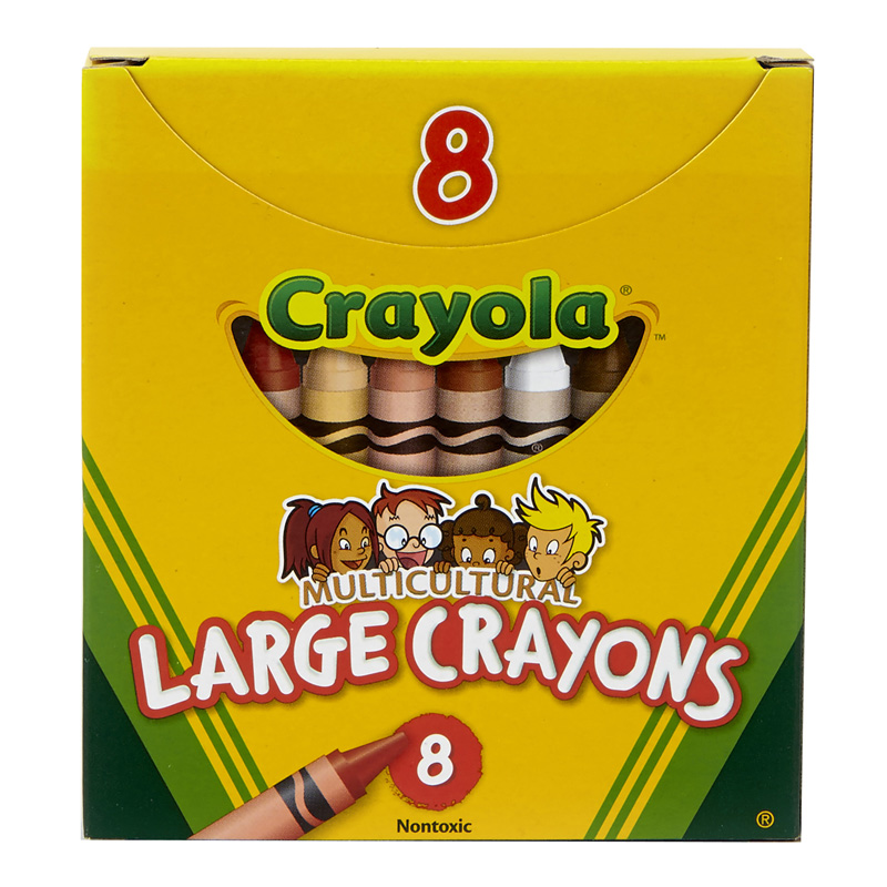 Multicultural Crayons Large 8pk