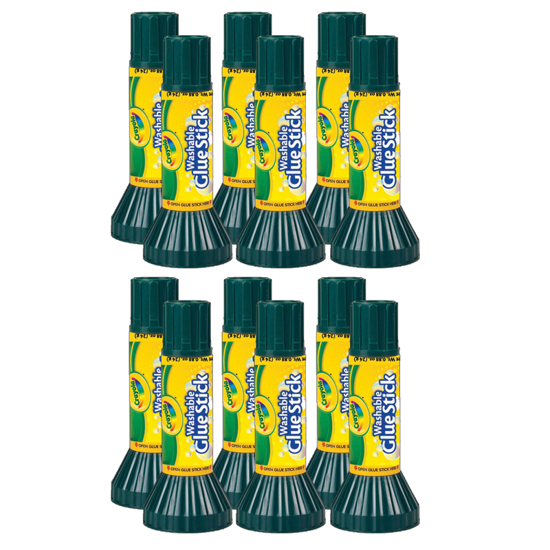 (12 Ea) Crayola Glue Stick .88 Oz.