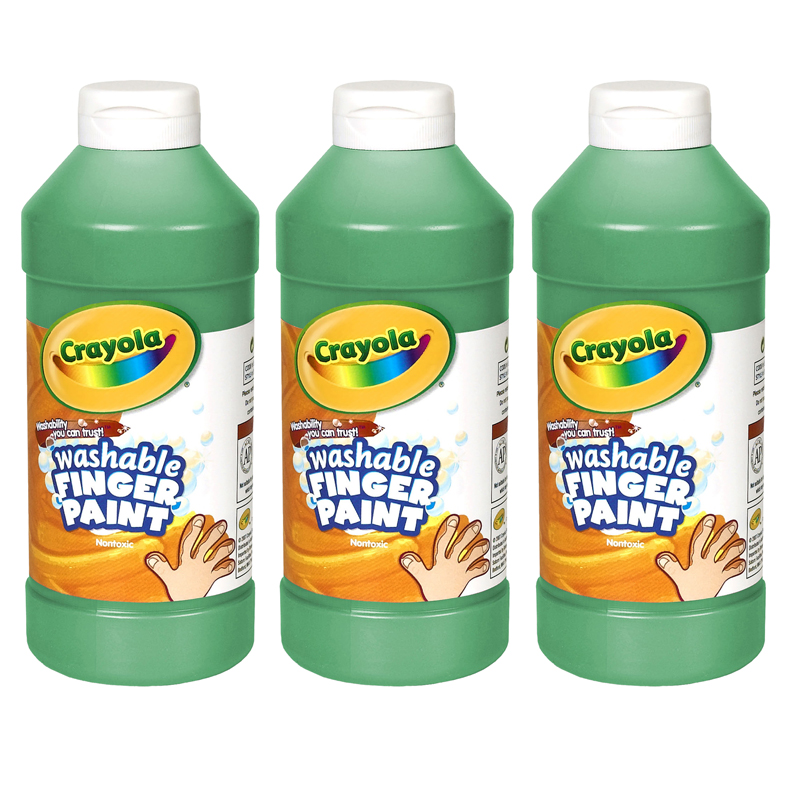 (3 Ea) Washable Fingerpaint 16oz