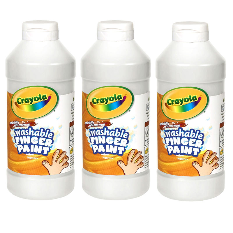 (3 Ea) Washable Fingerpaint 16oz