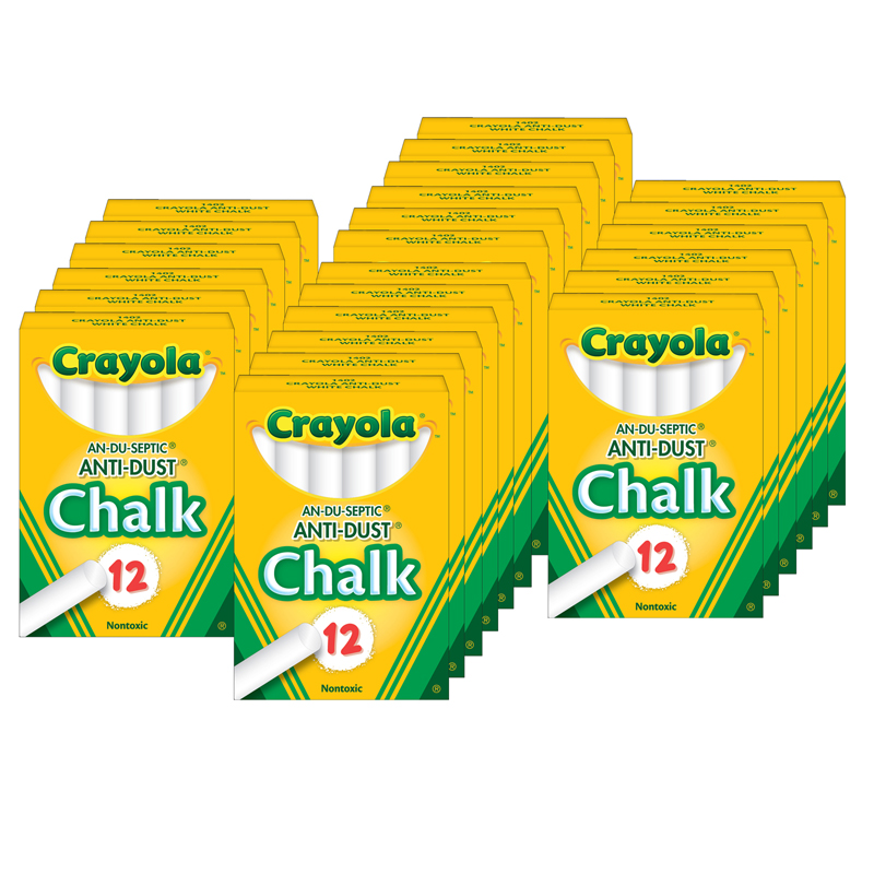 (24 Bx) Chalk Anti-Dust White 12ct