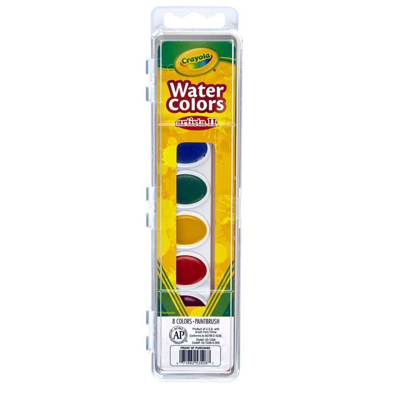 (6 Ea) Artista Ii 8 Watercolors W/B