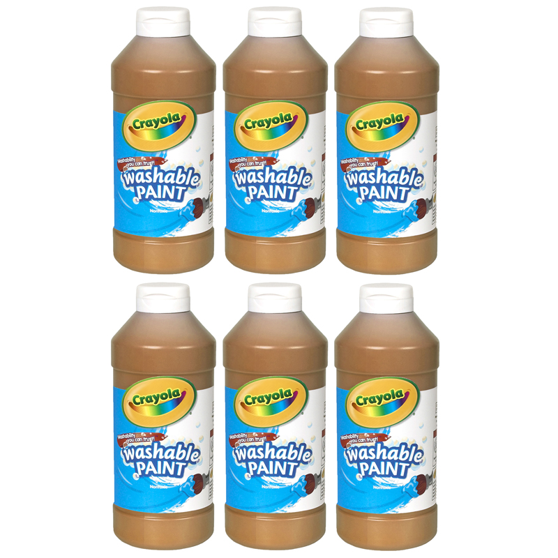 (6 Ea) Crayola Washable Paint 16 Oz