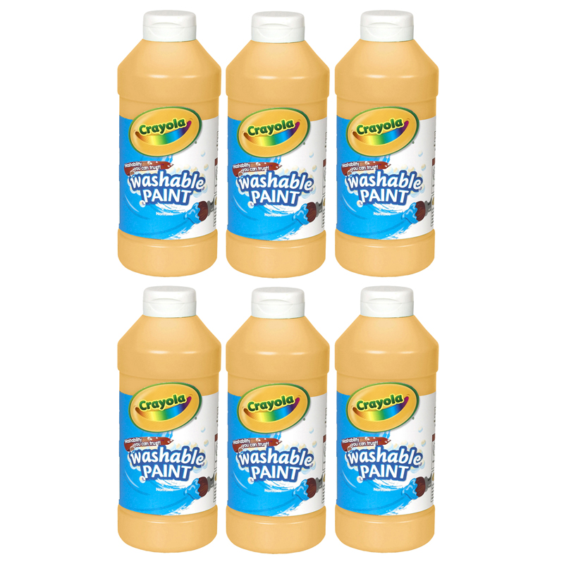 (6 Ea) Crayola Washable Paint 16 Oz