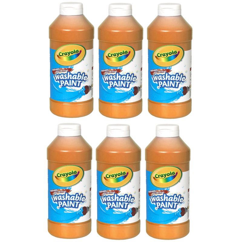 (6 Ea) Crayola Washable Paint 16oz