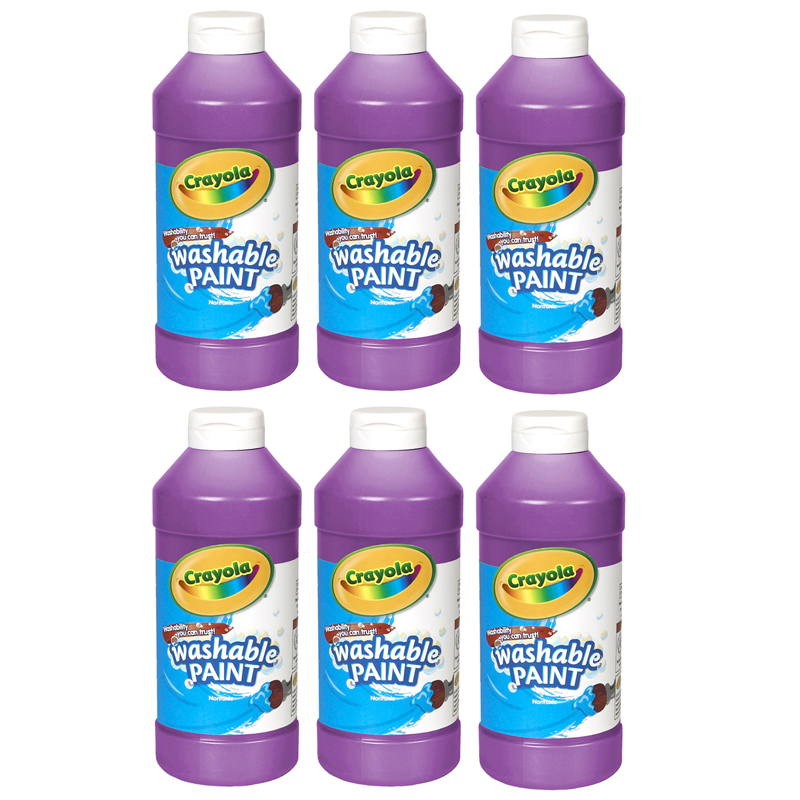 (6 Ea) Crayola Washable Paint 16oz
