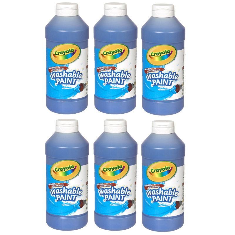 (6 Ea) Crayola Washable Paint 16 Oz