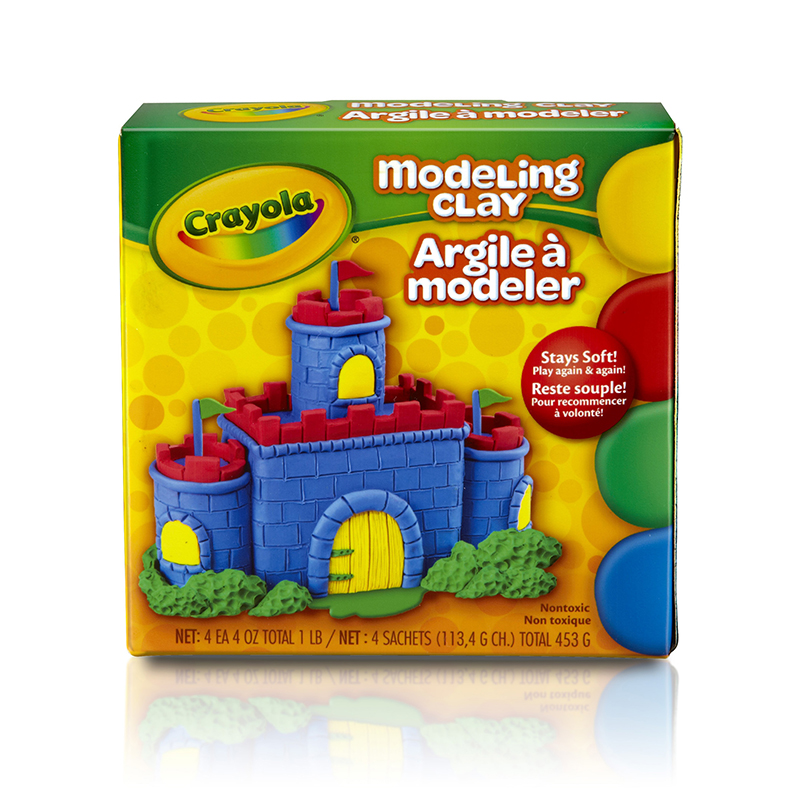 Modeling Clay 4 Pcs Red Blue Grn Yw
