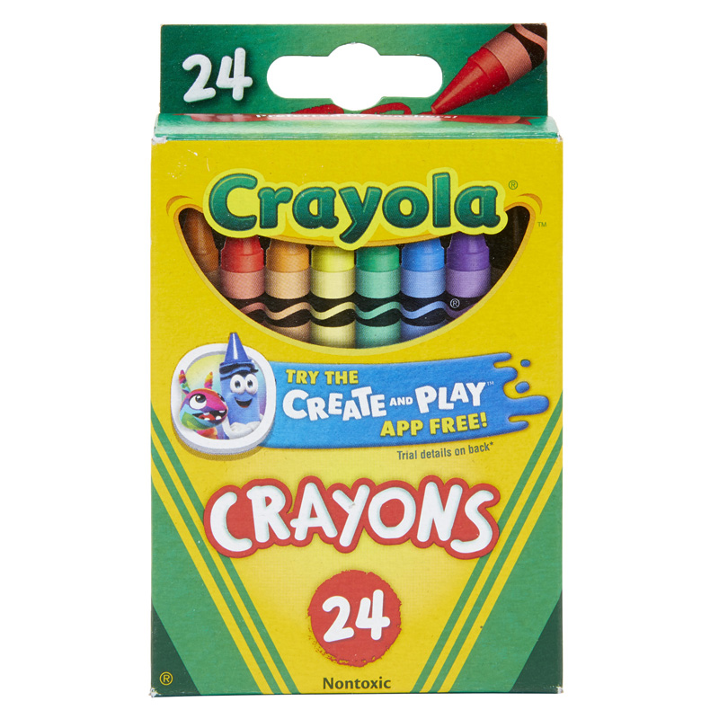 Crayola Crayons 24 Color Peggable