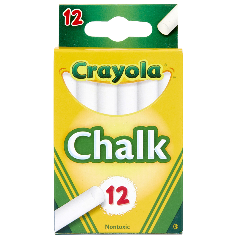 12 Sticks - Tuck Box White Chalk