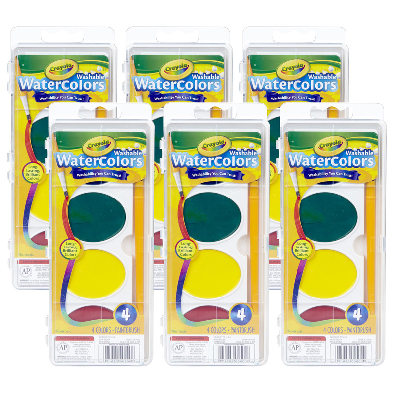 (6 Ea) So Big Washable Watercolors