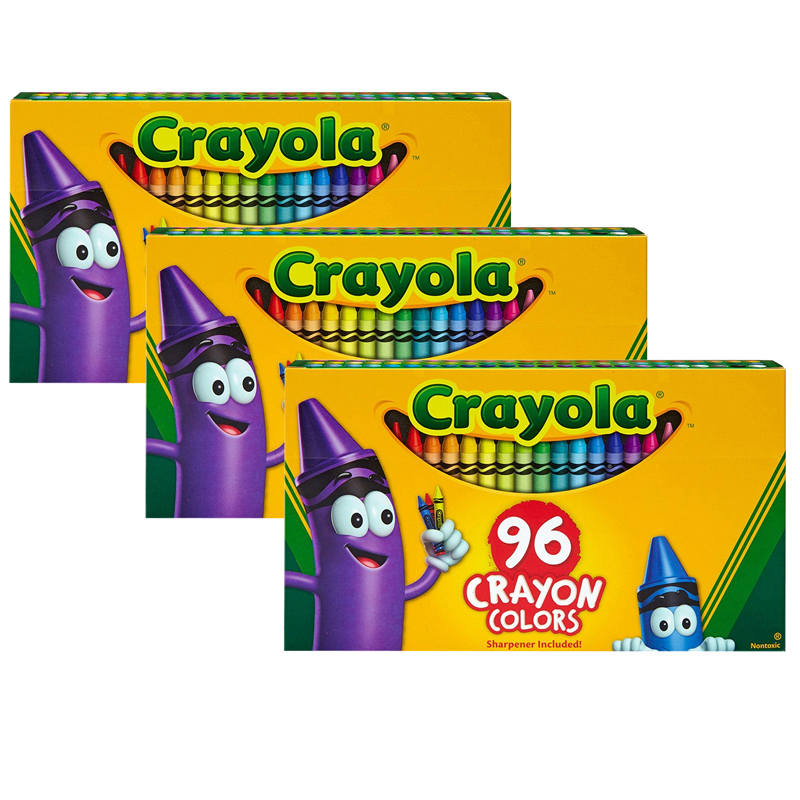 (3 Bx) Crayola 96ct Crayons Per